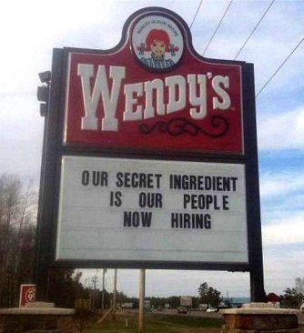 OUR SECRET INGREDIENT IS OUR PEOPLE NOW HIRING