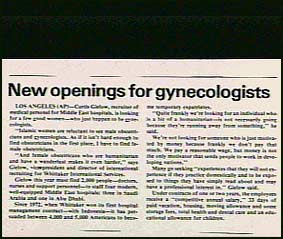 Headline: New openings for gynecologists