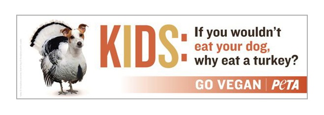 KIDS: If you wouldn't eat your dog, why eat a turkey?  GO VEGAN | PETA