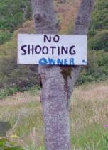 NO SHOOTING OWNER